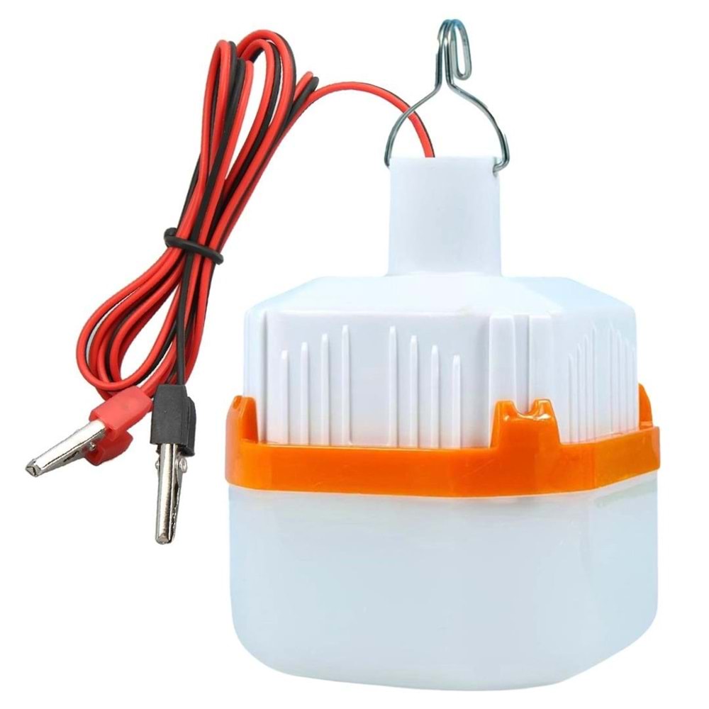 Led Aydınlatma - Powermaster Ht-B11 12 Volt Beyaz Led Lamba Krokodil Maşalı Uçlu 21 Smd Ledli